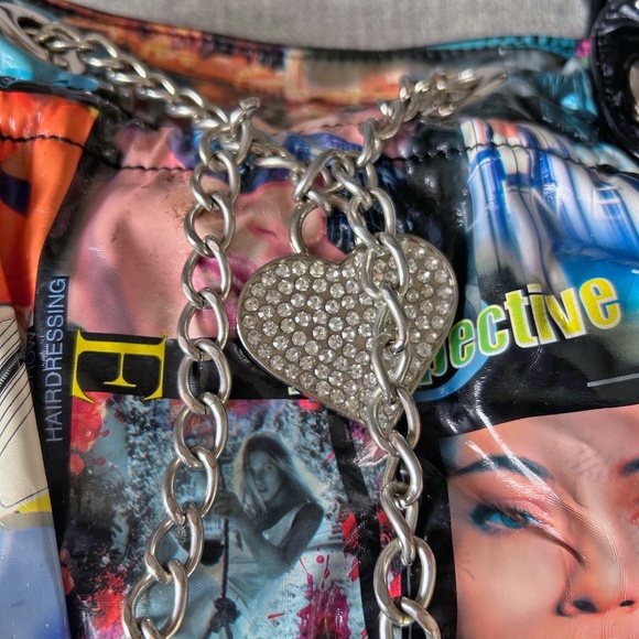 Vintage Temptations Vinyl Shoulder Magazine Bag Purse - Picture 2 of 10